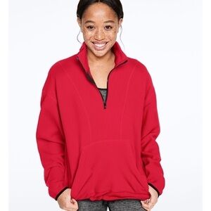 Pink POLAR FLEECE HALF-ZIP size Medium